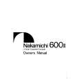 NAKAMICHI 600II Instrukcja Obsługi